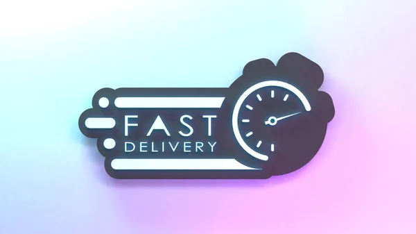 Speedy Delivery Logo Render Illustration — Stock fotografie