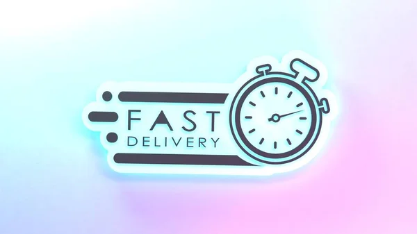 Speedy Delivery Logo Render Illustration — Stok fotoğraf