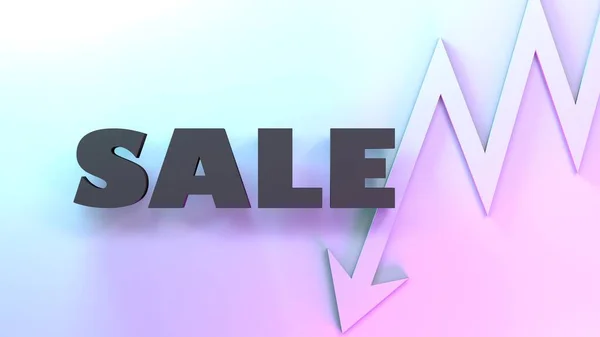 Sale Banner Render Illustration — Stock Photo, Image