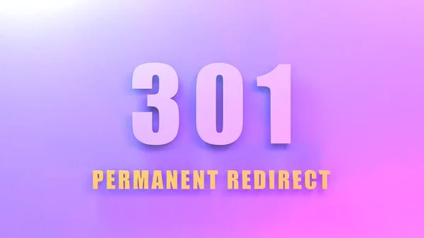 Http Error 301 Moved Permanently Render Illustration — Foto de Stock