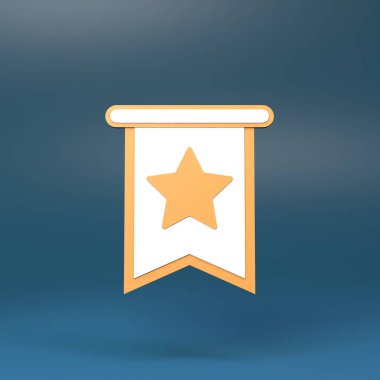 Medal and award icon. 3d render illustration.