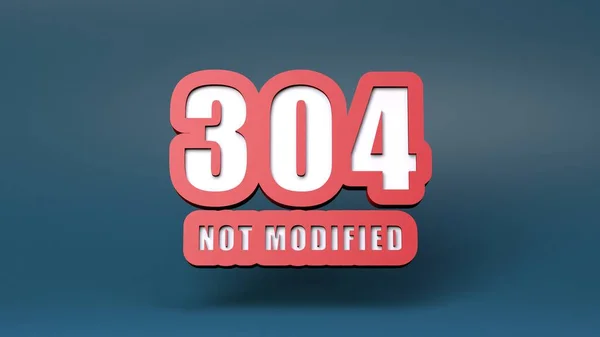 Http Error 304 Modified Render Illustration — Foto de Stock