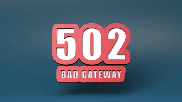 Http Error 502 Bad Gateway Render Illustration — 스톡 사진