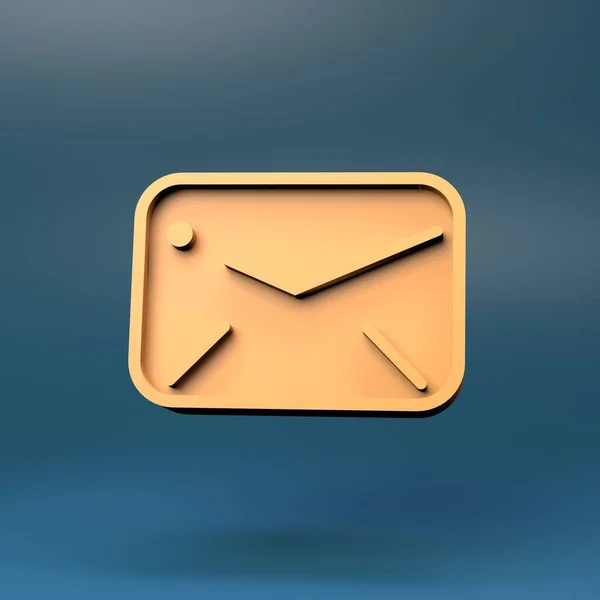 Message Envelope Icon Render Illustration — Zdjęcie stockowe