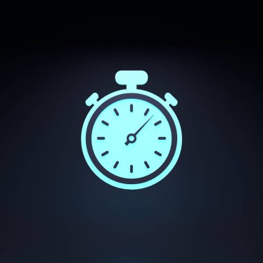 Neon Speedy delivery logo. 3d render illustration.