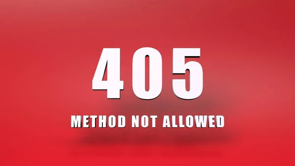 Http Error 405 Method Allowed Render Illustration — 图库照片