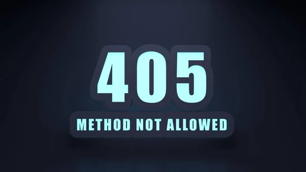 Http Error 405 Method Allowed Render Illustration — 图库照片