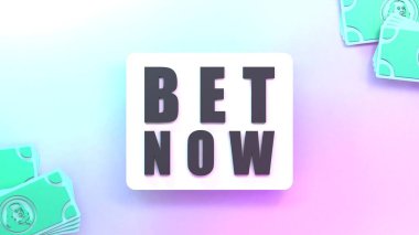 Bahis pankartı. Spor bahisleri. 3d resimleme.