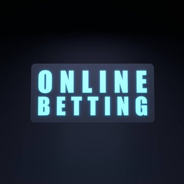 Bahis pankartı. Spor bahisleri. 3d resimleme.