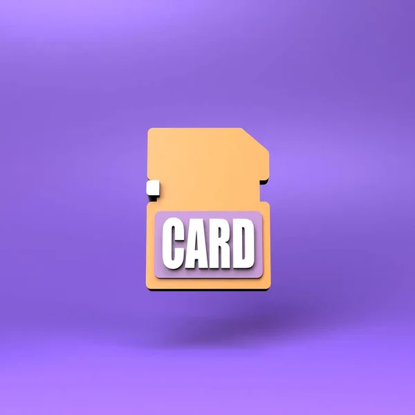 Flash Card Icon Render Illustration — Stock Photo, Image