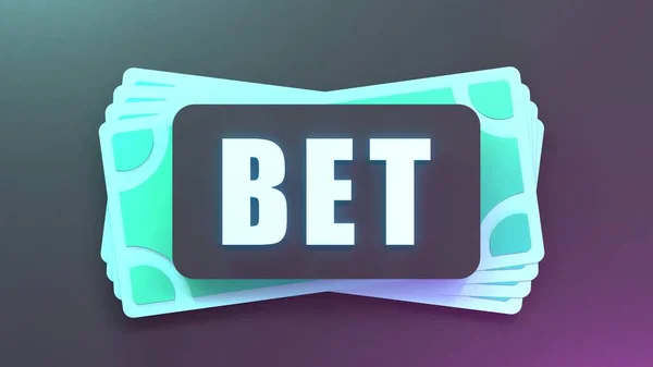 Betting banner. Sports betting. 3d render illustration.