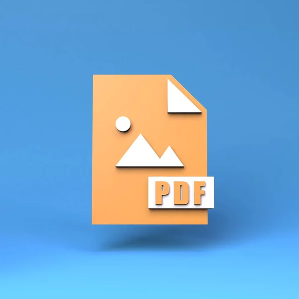 Pdfファイルのアイコン 3Dレンダリング図 — ストック写真