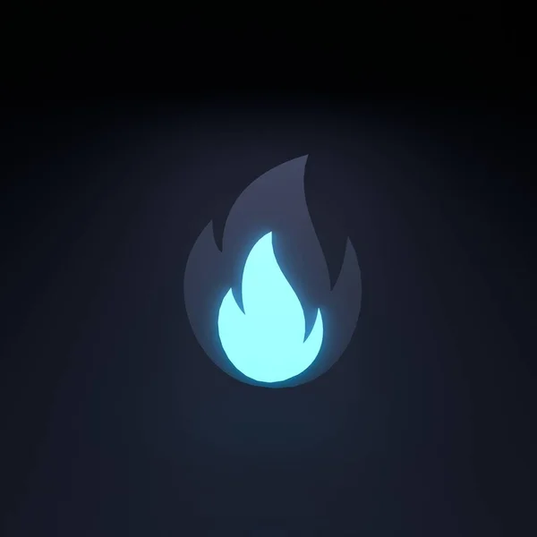 Fire Icon Rendering Illustration — Stock Photo, Image