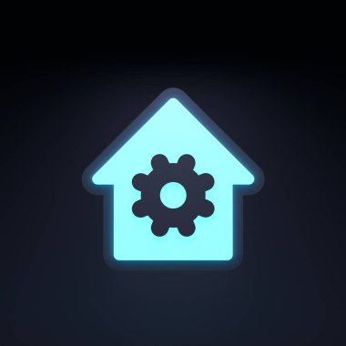 Ev vitesi simgesi. 3d resimleme.