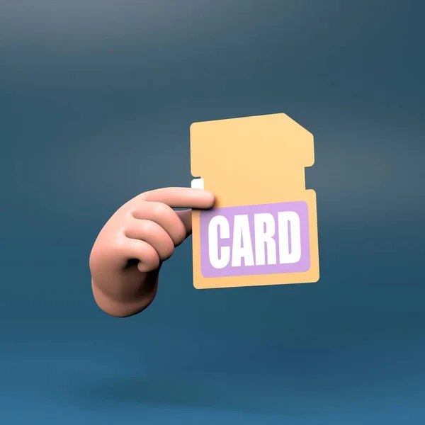 Flash Card Icon Render Illustration — Stock Photo, Image