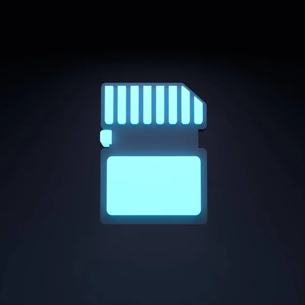 Flash card icon. 3d render illustration.