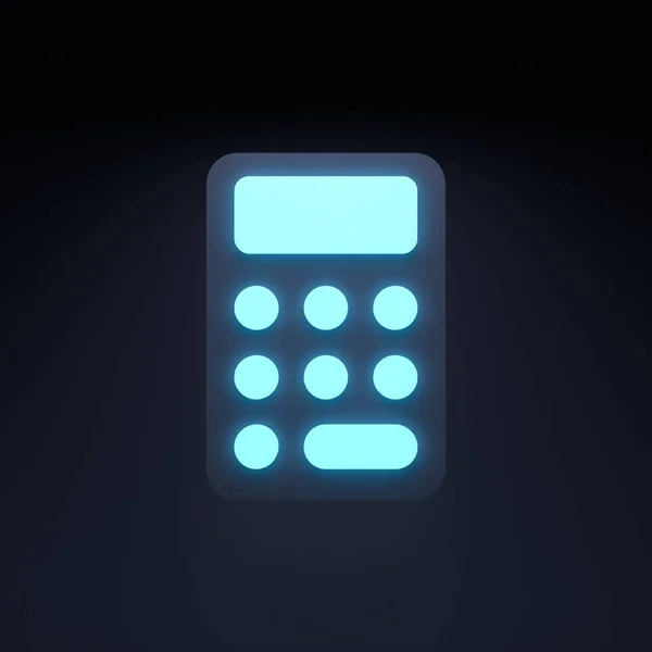 Значок Калькулятора Трехмерная Иллюстрация — стоковое фото