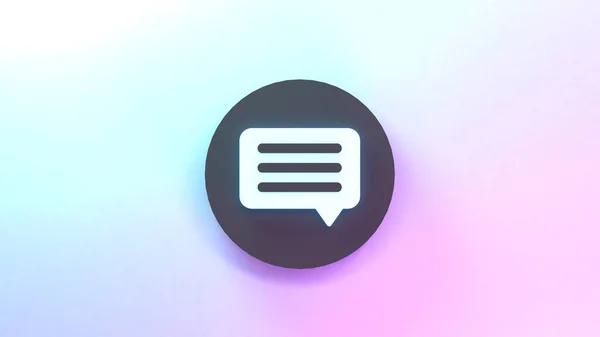 Chat Icon Render Illustration — Zdjęcie stockowe