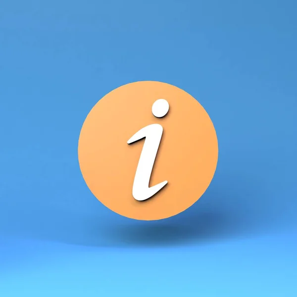 Information Icon Render Illustration — 图库照片