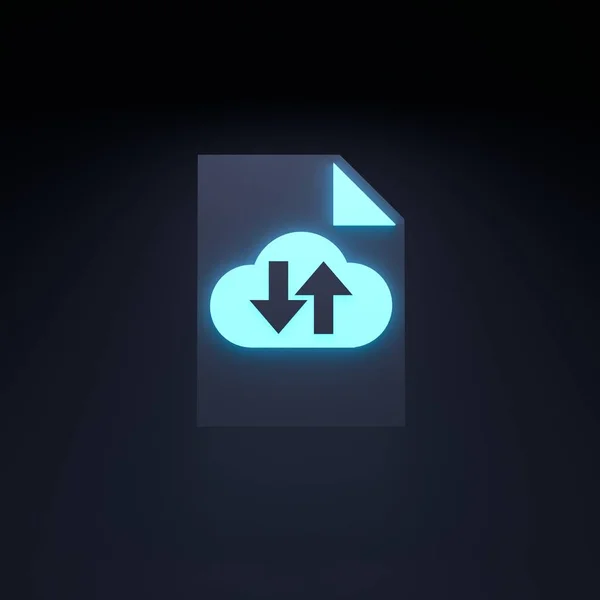Cloud Speicher Symbol Darstellung — Stockfoto