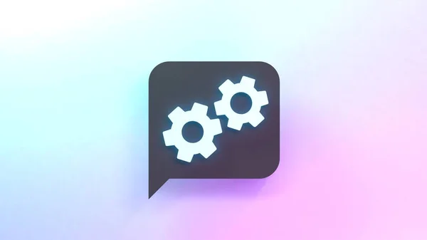 Gear Icon Render Illustration — Zdjęcie stockowe