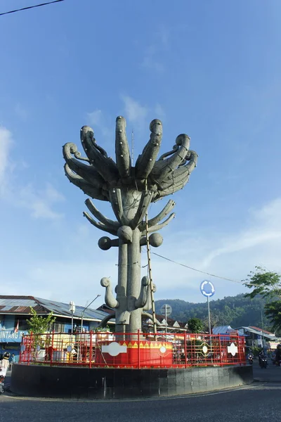 Tugu Liwa Monumento Liwa Símbolo Encantadora Ciudad West Lampung Lampung — Foto de Stock