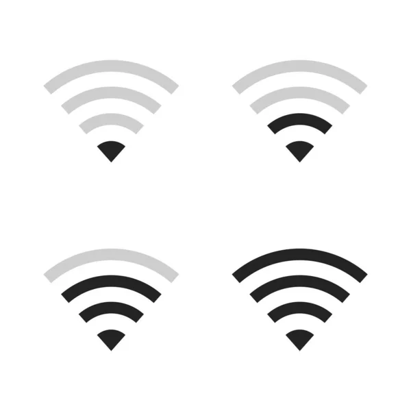 Flaches Symbol Wifi Isoliert Auf Weißem Hintergrund Vektorillustration — Stockvektor