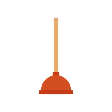 Düz ikon ahşap pompa beyaz arkaplanda izole edilmiş. Vektör illüstrasyonu.