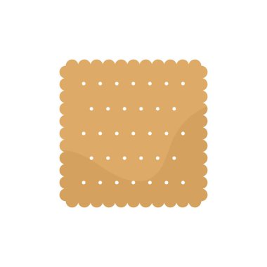 Düz simge kurabiyesi beyaz arkaplanda izole edilmiş. Vektör illüstrasyonu.