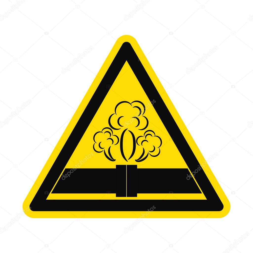 Icon danger of pipe leakage isolated on white background. Vector illustration.