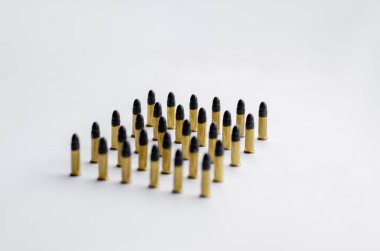 set of different bullets on white background  clipart