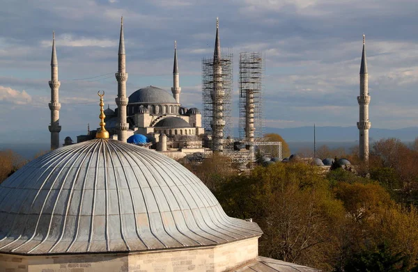 View One Main Symbols Istanbul Blue Mosque Six Minarets Early — Stock Photo, Image