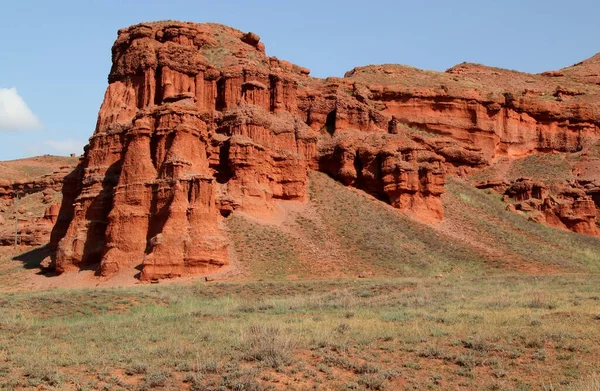 Paisaje Con Montañas Rojas Narman Peribacalari Formado Debido Erosión Intemperie — Foto de Stock