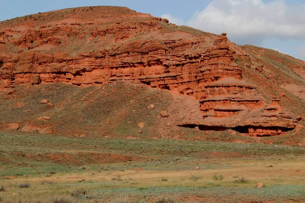 Paisaje Con Montañas Rojas Narman Peribacalari Formado Debido Erosión Intemperie — Foto de Stock