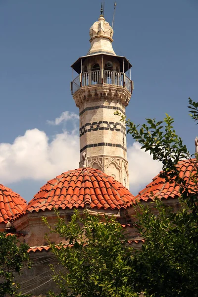 Minarete Mesquita Adana Ulu Cami Parte Histórica Cidade Adana Sul — Fotografia de Stock