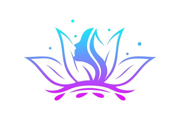 королевский спа красоты, сочетание женского лица и короны, идеально подходит для спа-компании