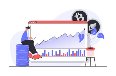 Kripto Para Birimi Ticaret Planı İllüstrasyon