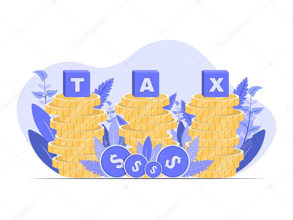 Tax Payment Concept Flat Illustration