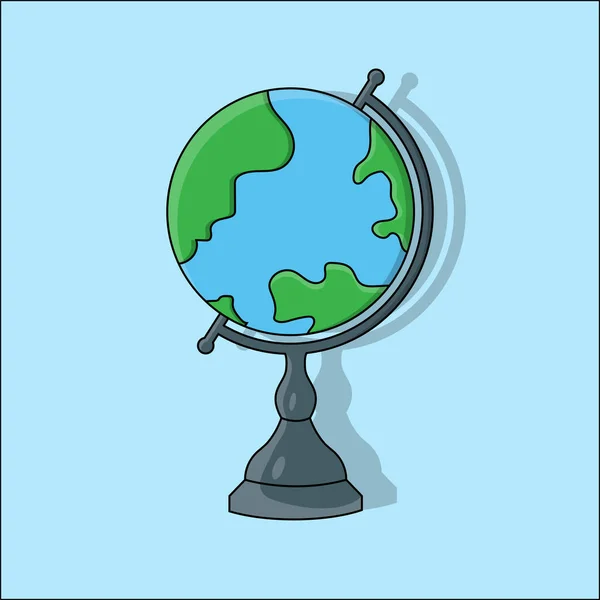 Flat Globe Earth Illustration Лицензионные Стоковые Иллюстрации