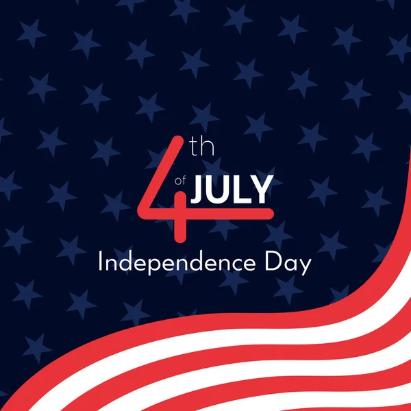 Четвертое Июля День Независимости Соединенных Штатов Америки Стоковая Иллюстрация