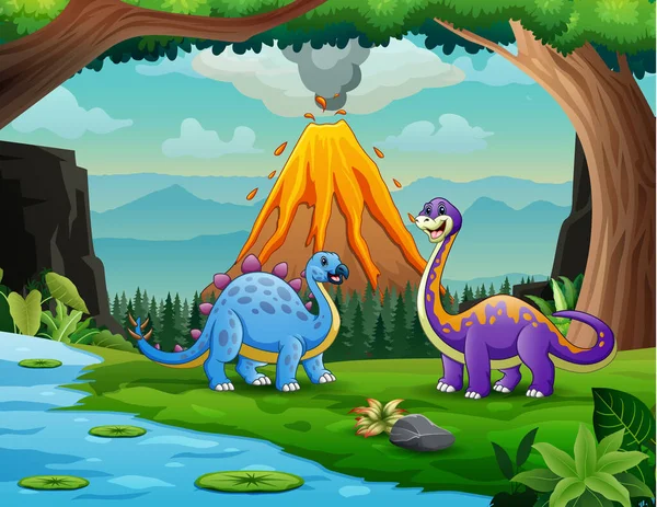 Dinosaurio Y Volcan Erupcionストックベクター ロイヤリティフリーdinosaurio Y Volcan Erupcion イラスト ページ 2 Depositphotos