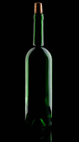 Zielona Butelka Napoju Alchogolijnego — Zdjęcie stockowe