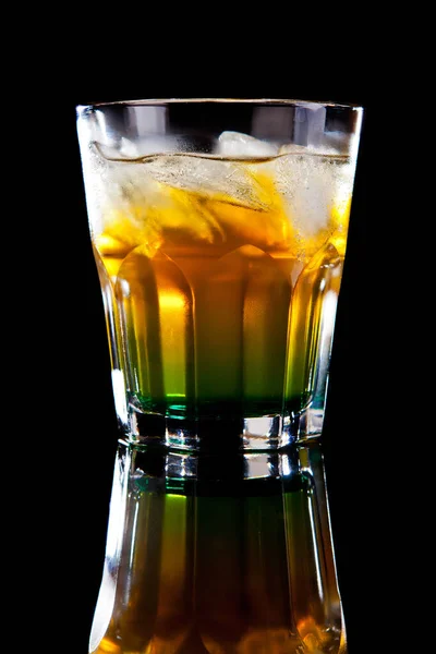 Alcohol Cocktail Isolated Black — Stock Photo, Image