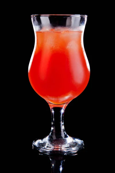 Apricot Dame Alcholol Cocktail Geïsoleerd Zwart — Stockfoto