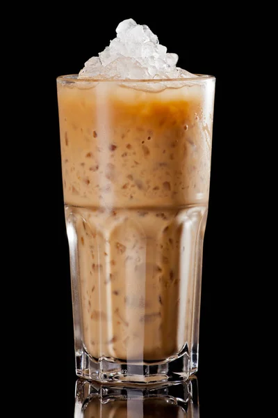 Koude Koffie Frappe Ijs Zwart — Stockfoto