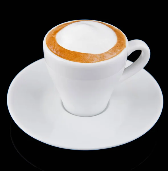Egy Csésze Kávé Eszpresszó Macchiato — Stock Fotó