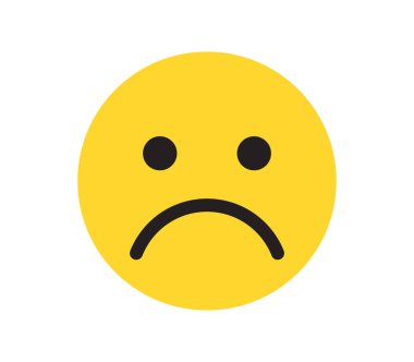 Basit duygular farklı yüzler ve sarı çizgi film emoji düz vektör çizimi.