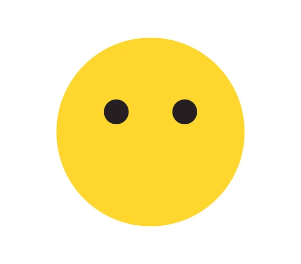 Basit Duygular Farklı Yüzler Sarı Çizgi Film Emoji Düz Vektör — Stok Vektör