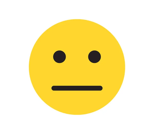 Emoções Simples Diferentes Rostos Desenhos Animados Amarelos Emoji Plana Vetor — Vetor de Stock
