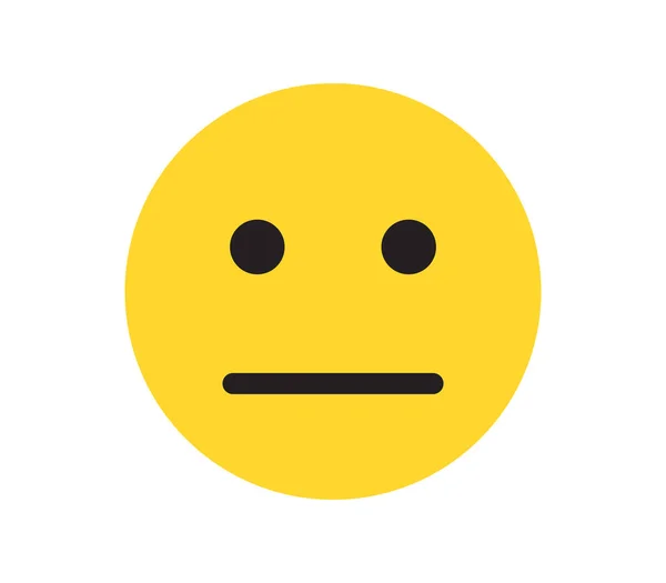 Semplice Emozioni Facce Diverse Giallo Cartone Animato Emoji Piatto Vettoriale — Vettoriale Stock